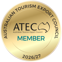 ATEC Member badge with years 2026/27 on a gold circular background.