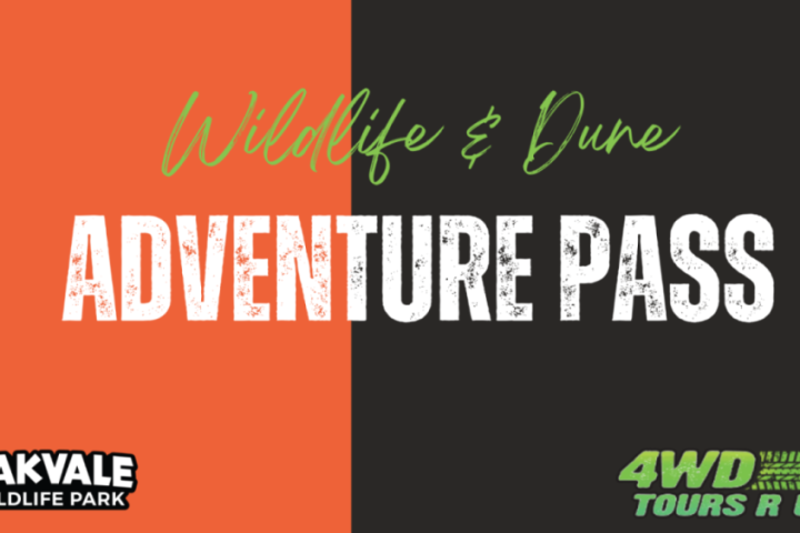 Poster for Wildlife & Dune Adventure Pass with logos.